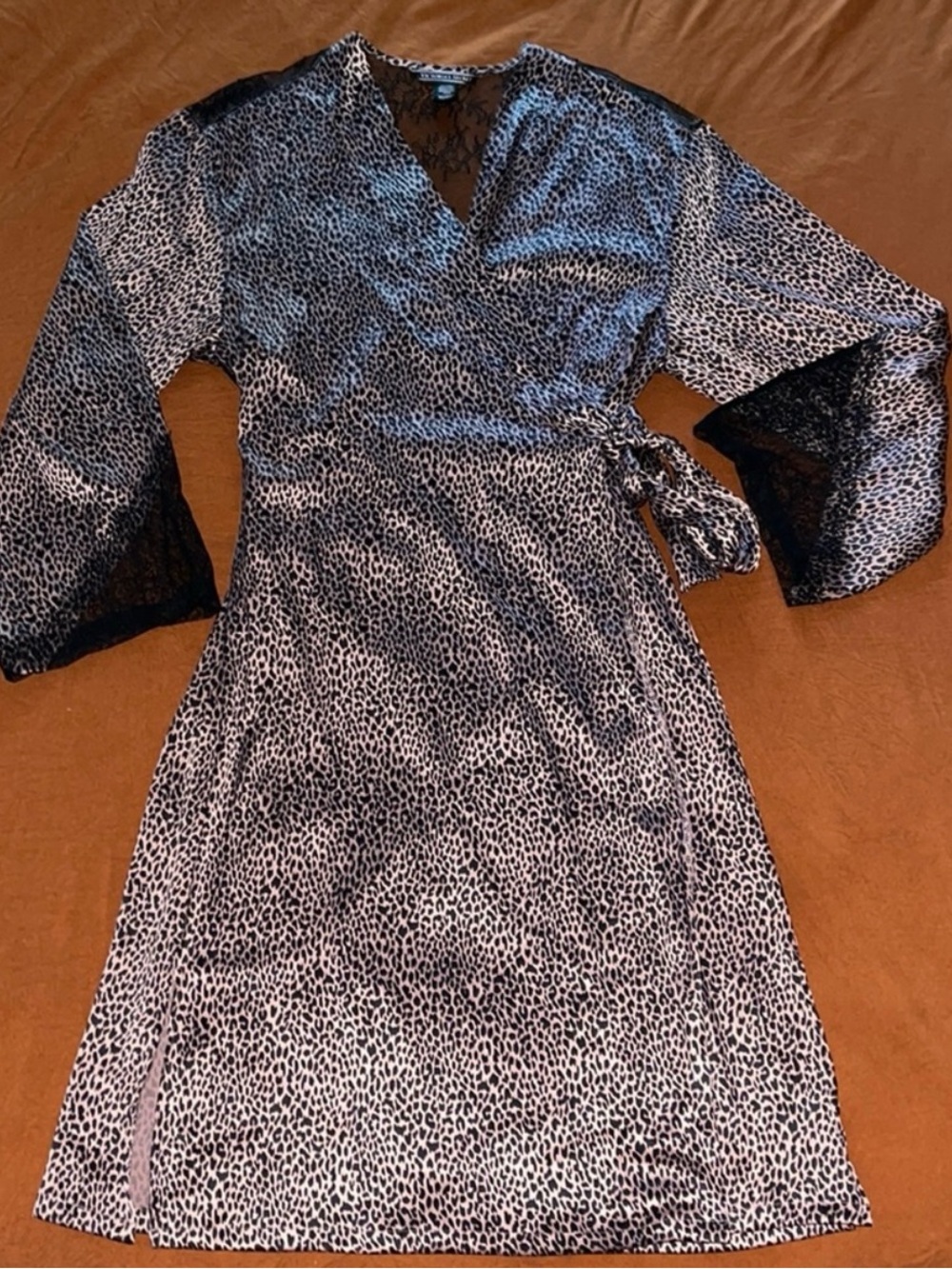 Victoria’s Secret Chantilly lace satin robe